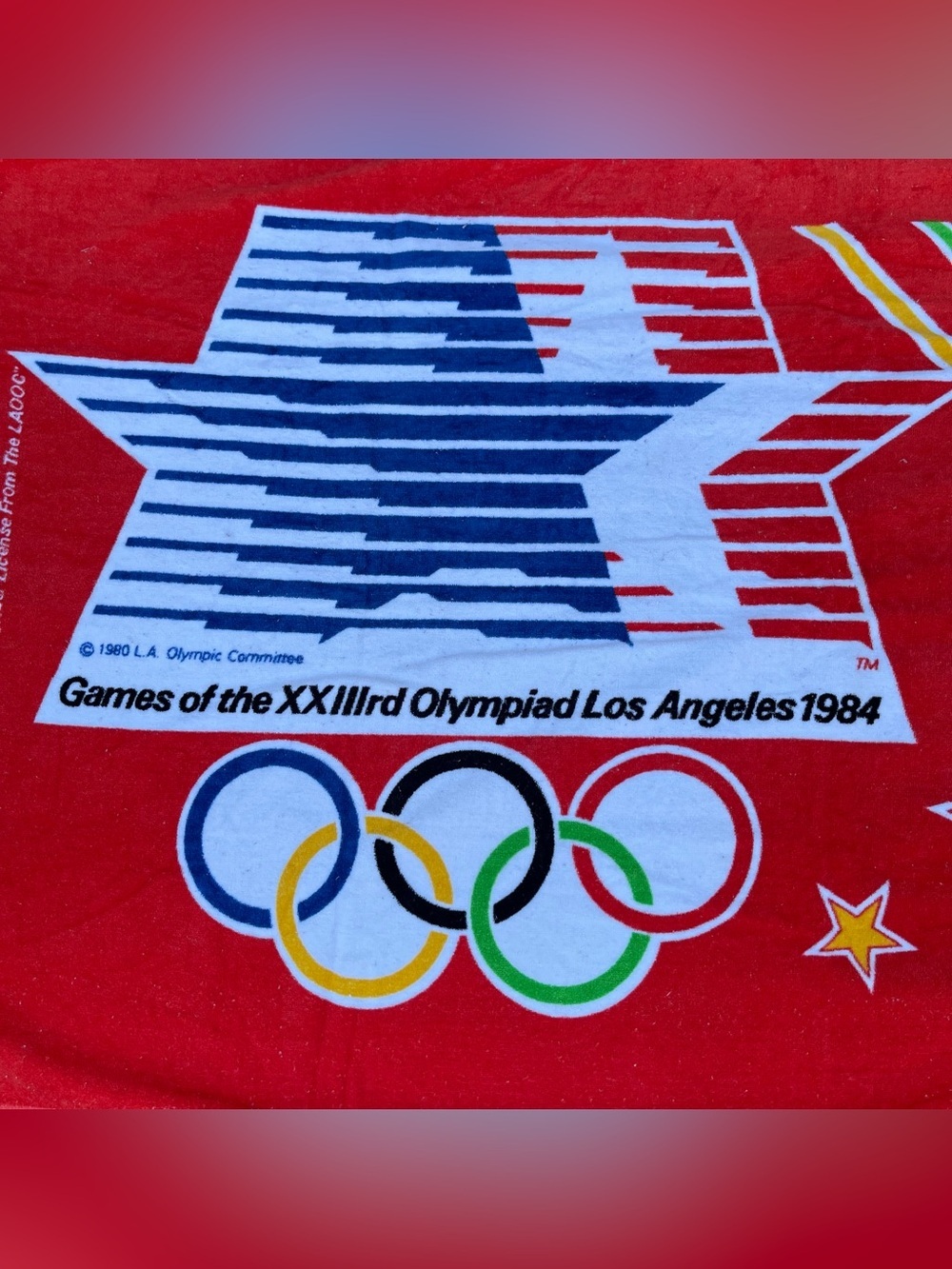 1984 LA Olympics Towel Sam Eagle Beach Pool Swim Gym Summer Games Los Angeles - Picture 6 of 9